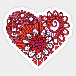 Heart Doodle Sticker